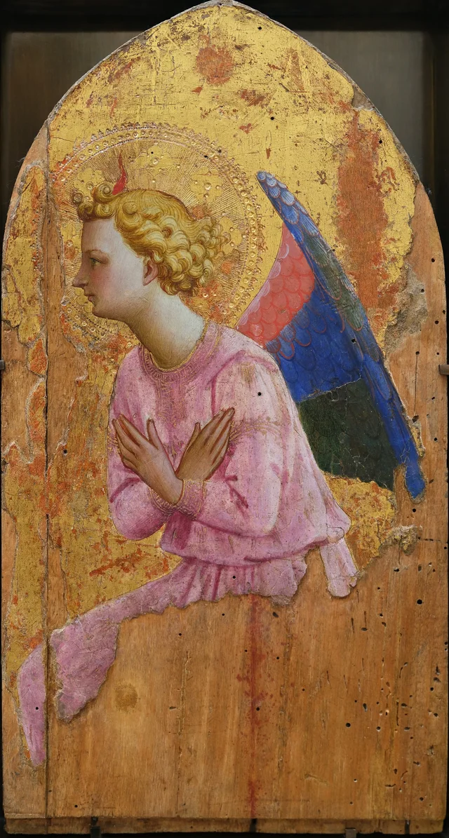 Ange en adoration, tourné vers la gauche