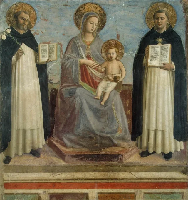 La Virgen con el Niño, santo Domingo y santo Tomás de Aquino, Fra Angelico