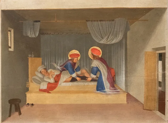Saint Côme et saint Damien guérissent le diacre Justinien, Fra Angelico