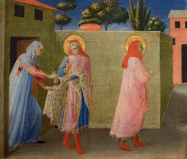 Saint Damien reçoit l'argent de Palladia, Fra Angelico