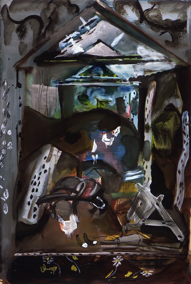 Interior de celeiro, Dolaucothy, Frances Hodgkins