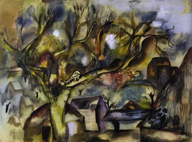 Fazenda, ao entardecer, Frances Hodgkins