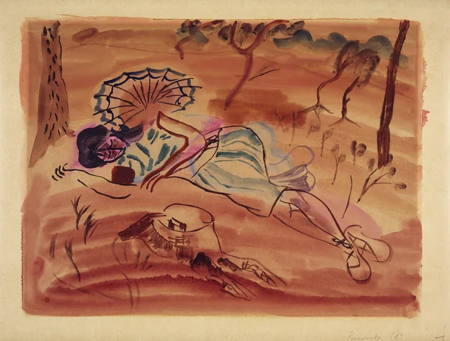 Bosque de pinheiros (Sob os pinheiros), Frances Hodgkins