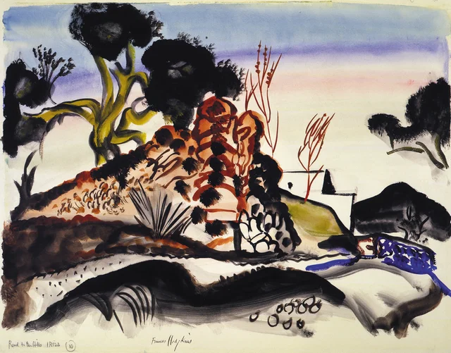 Estrada rumo às colinas, Ibiza, Frances Hodgkins