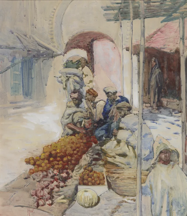 Los vendedores de naranjas, Tánger, Frances Hodgkins