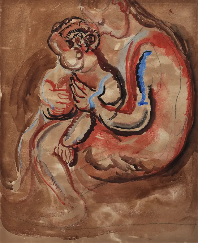 Sem título [Mãe e filho], Frances Hodgkins