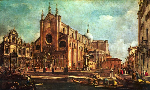 The Campo of the Church of Giovanni e Paolo with the Scuola di San Marco, Venice