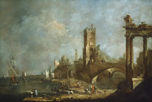 Capriccio of a Harbor, Francesco Guardi