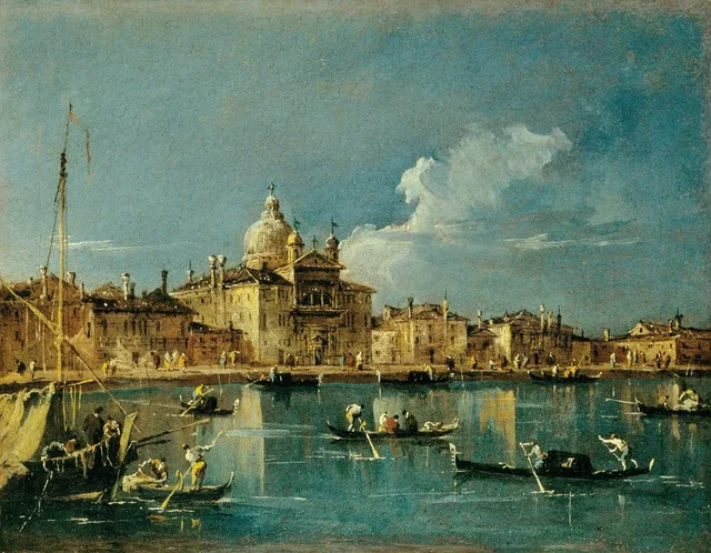 La isla de la Giudecca con las iglesias de las Zitelle y del Redentore, Francesco Guardi