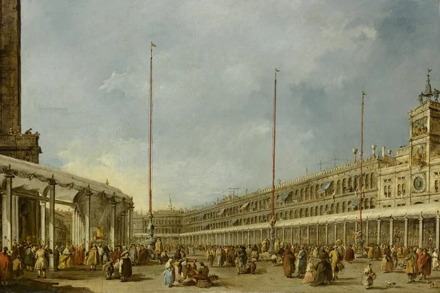 The Doge of Venice Following the Corpus Domini Procession in Piazza San Marco, Francesco Guardi