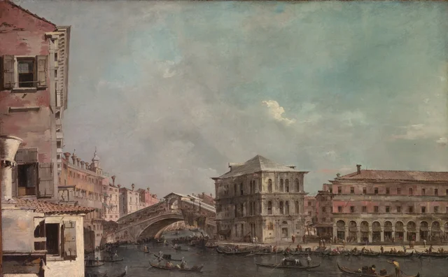 The Grand Canal above the Rialto, Francesco Guardi