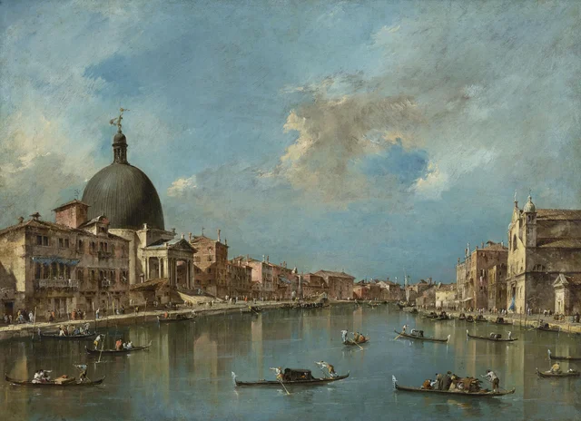 O Grande Canal com San Simeone Piccolo e Santa Lucia