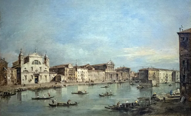 The Grand Canal with Santa Lucia and Santa Maria di Nazareth, Francesco Guardi