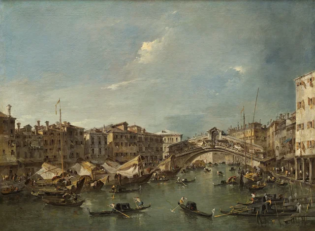 Grand Canal with the Rialto Bridge, Venice, Francesco Guardi
