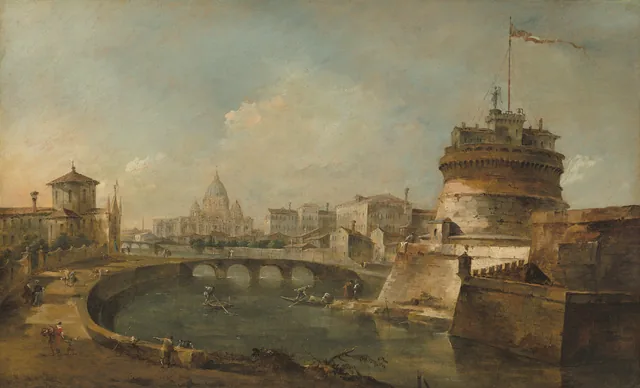 Fanciful View of the Castel Sant'Angelo, Rome, Francesco Guardi