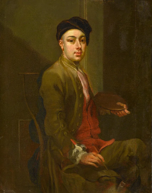 Autorretrato del artista en su taller, Francis Hayman