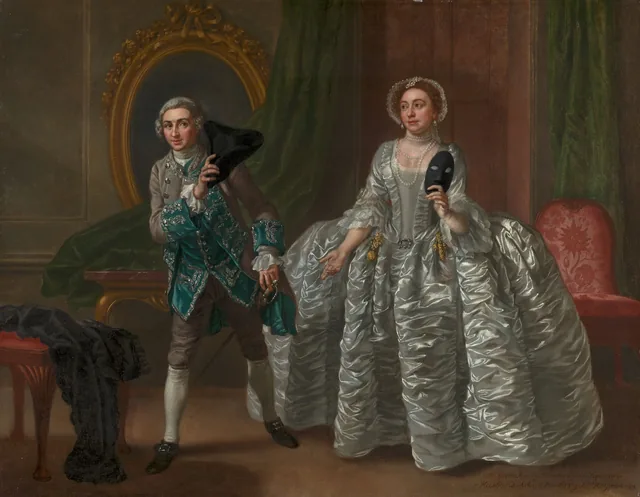 David Garrick and Hannah Pritchard (née Vaughan) in Benjamin Hoadly's "The Suspicious Husband", Francis Hayman