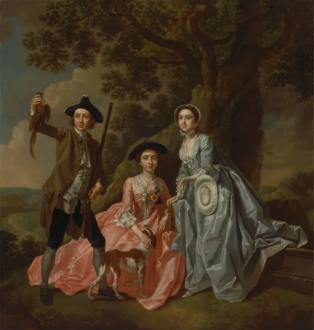 George Rogers and His Wife, Margaret Rogers (née Tyers), and His Sister, Margaret Rogers, Francis Hayman