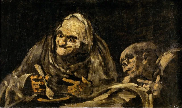 Two Old Men Eating Soup, Francisco de Goya