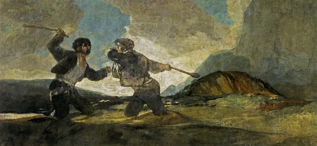 Duel au gourdin, Francisco de Goya