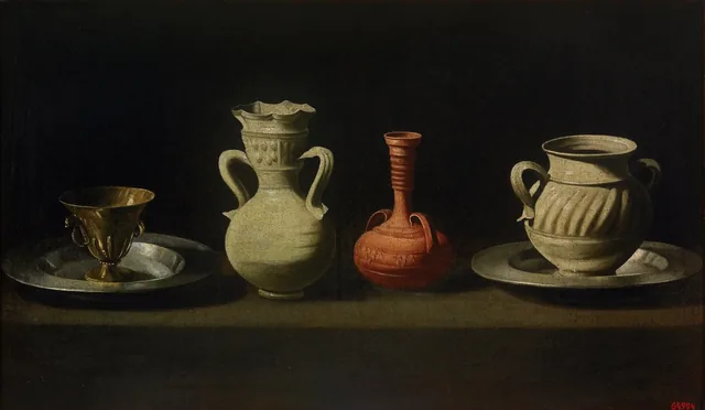 Bodegón con cuatro vasijas, Francisco de Zurbarán