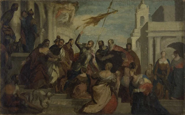 Os santos Marcelino e Marceliano levados ao martírio, segundo Paolo Veronese, Francisco Laso