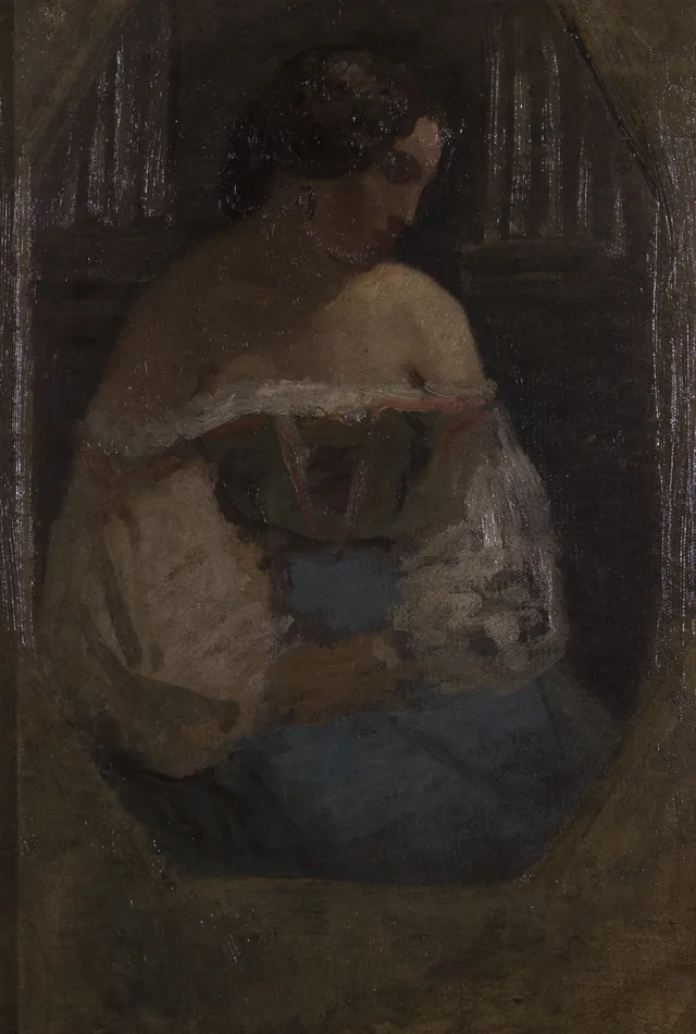 Mulher pensativa, Francisco Laso