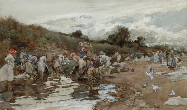 Washerwomen at the River, Francisco Pradilla
