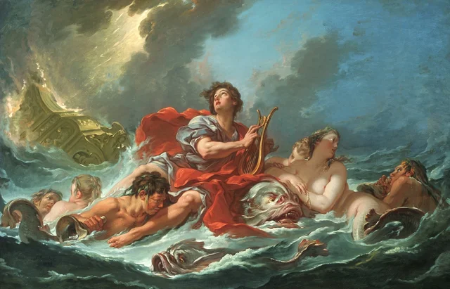 Arión sobre el delfín, François Boucher
