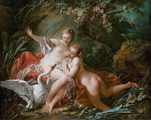 Leda y el cisne, François Boucher