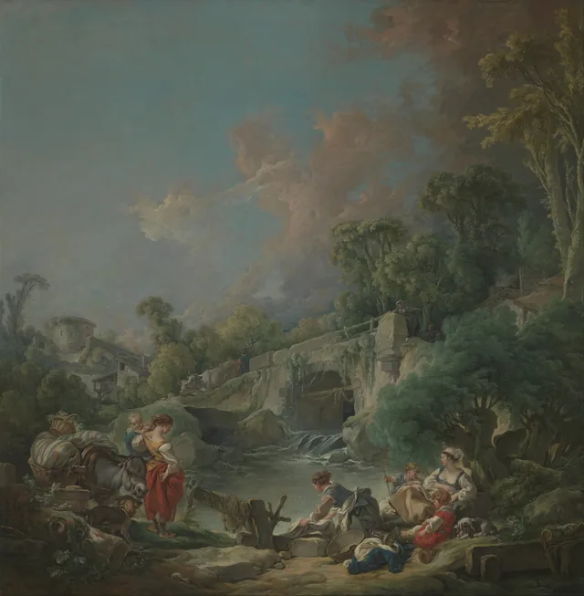 Washerwomen, François Boucher