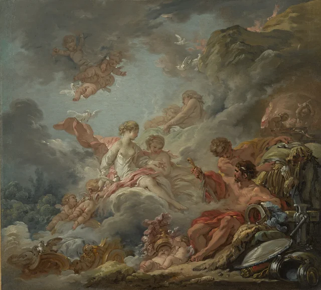 Venus pide a Vulcano armas para Eneas