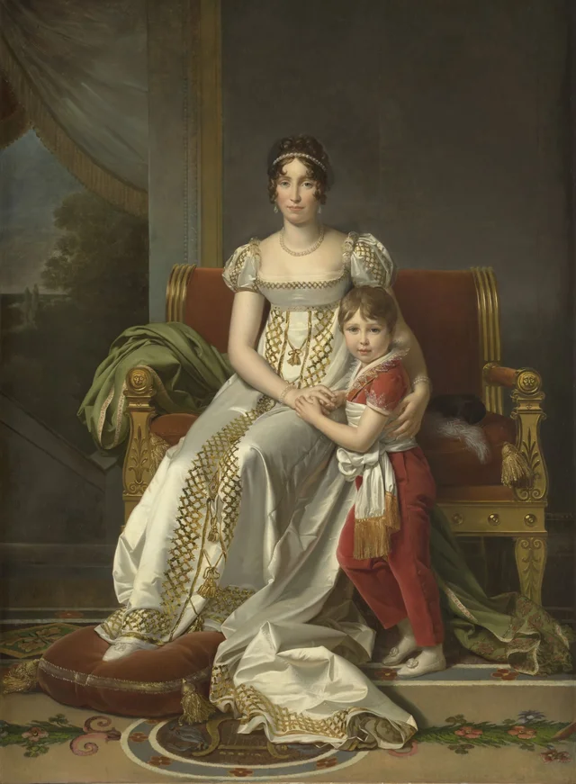 La reina Hortensia y su hijo Napoleón Carlos, François Gérard