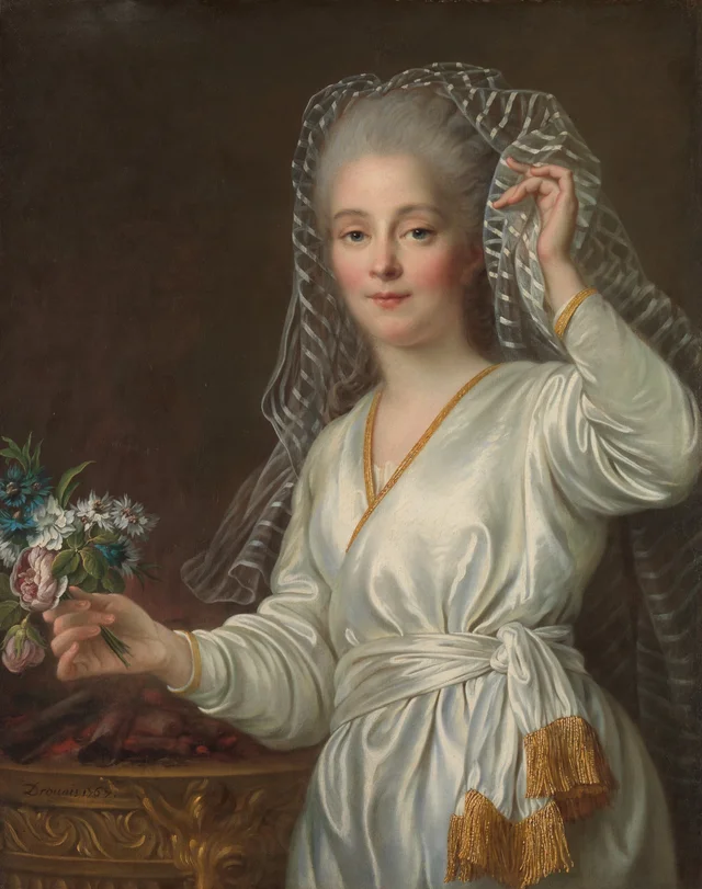 Portrait d'une jeune femme en vestale, François-Hubert Drouais