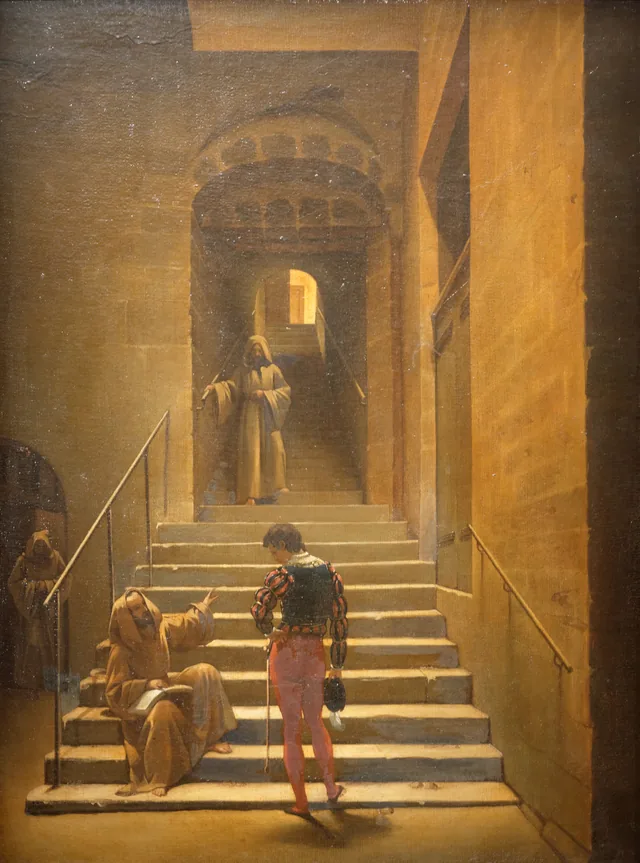 Interior de convento em Roma, François Marius Granet