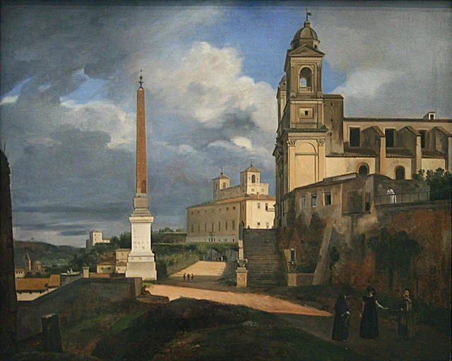 A Trinità dei Monti e a Villa Médici, em Roma, François Marius Granet