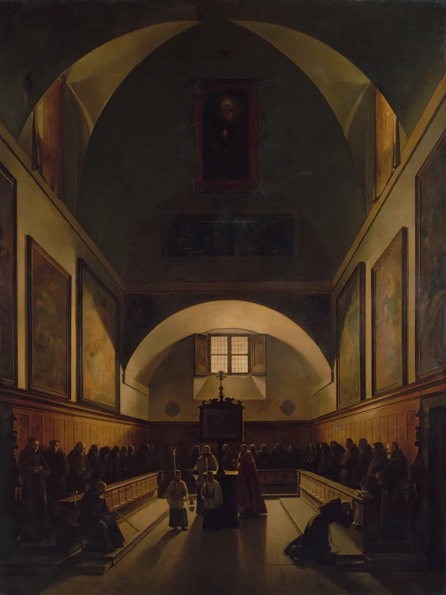 Le Chœur de l'église des Capucins à Rome, François Marius Granet