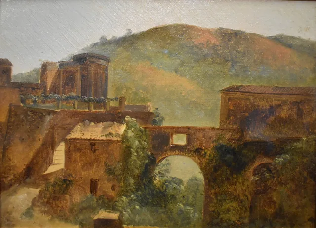 Os templos de Vesta e da Sibila em Tivoli, François Marius Granet