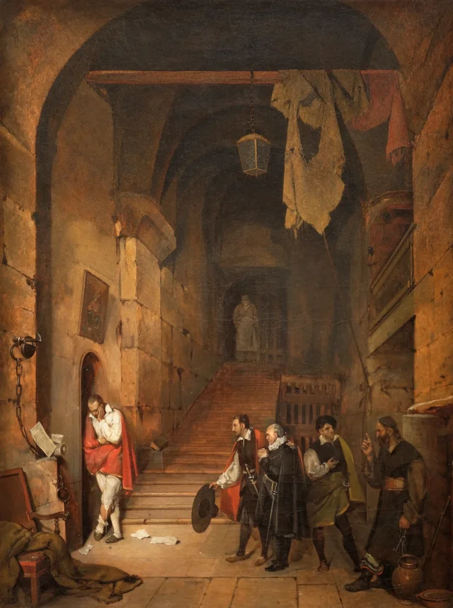 Montaigne visitando Tasso, François Marius Granet