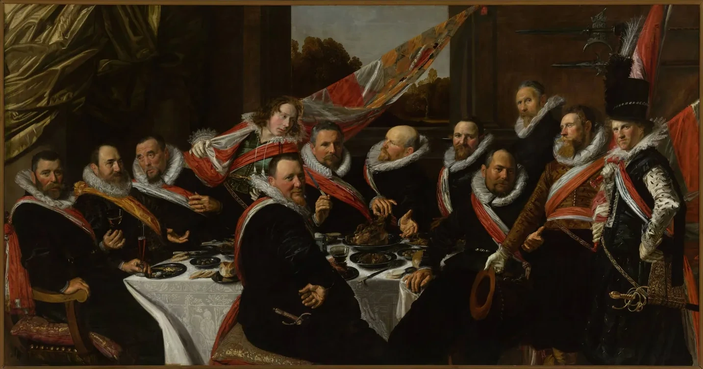 Le Banquet des officiers de la compagnie de Saint-Georges, 1616, Frans Hals