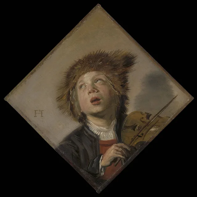 Boy playing a violin