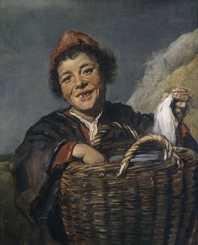 El joven pescador con cesto
