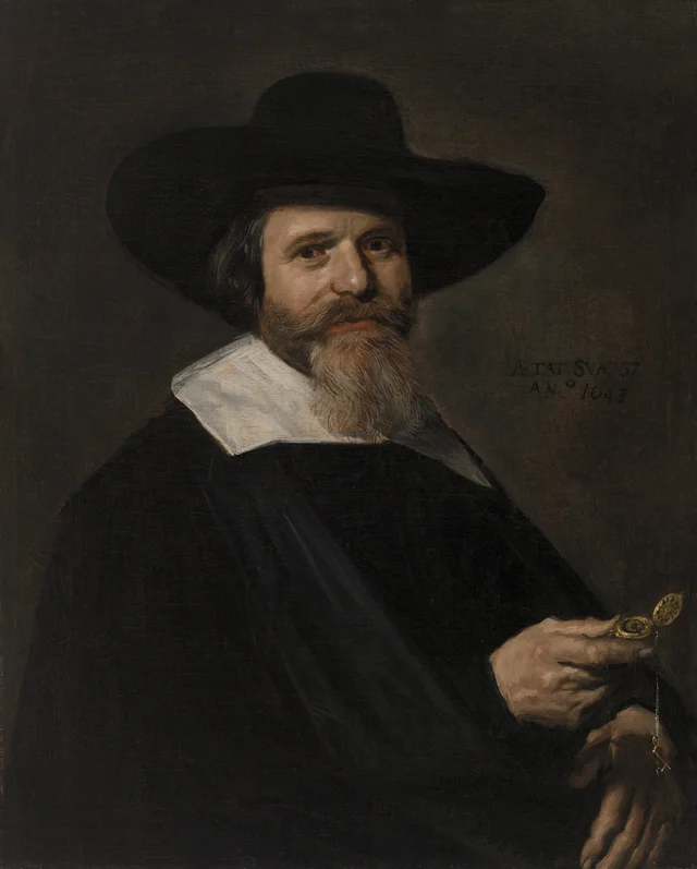 Retrato de un hombre con un reloj, Frans Hals