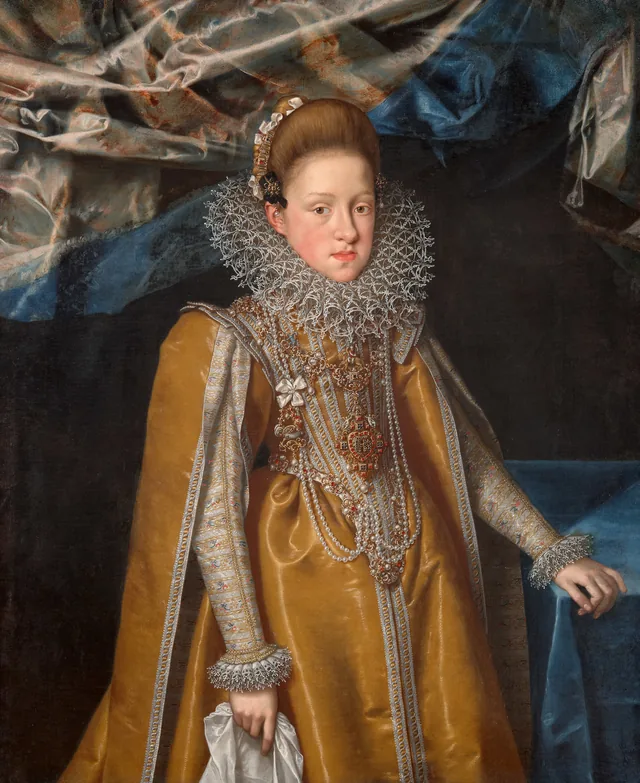 L'archiduchesse Marie-Madeleine (1587-1631), grande-duchesse de Toscane, en robe jaune