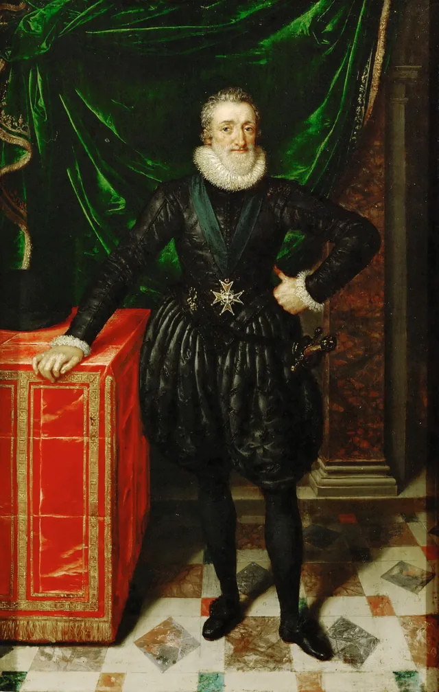 Retrato de Henrique IV (1553-1610), rei da França, de traje preto
