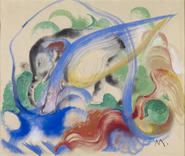 Fabulous Beast (Gray Elephant), Franz Marc