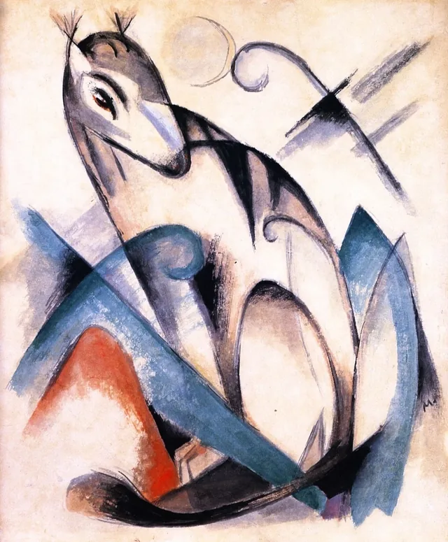 Seated Imaginary Animal, Franz Marc