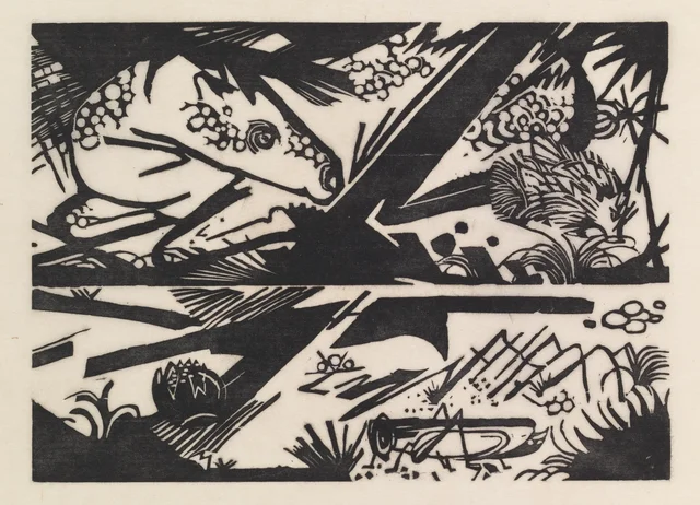 Horse and Hedgehog, Franz Marc