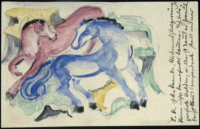 Red and Blue Horse, Franz Marc