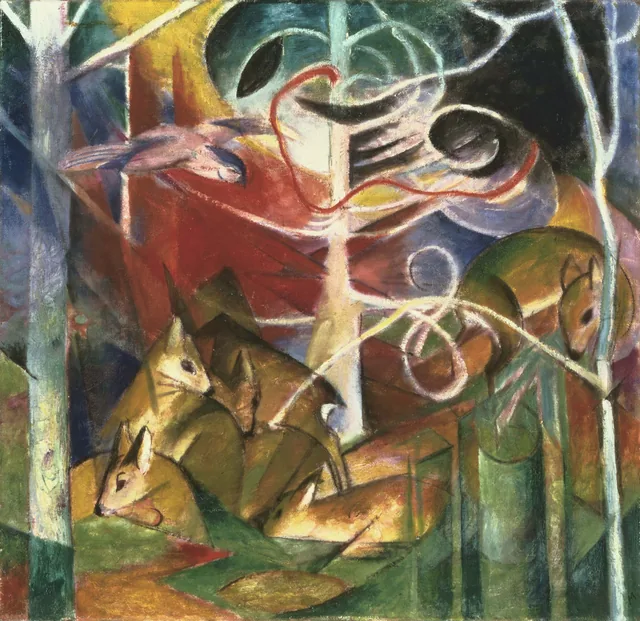 Deer in the Forest I, Franz Marc